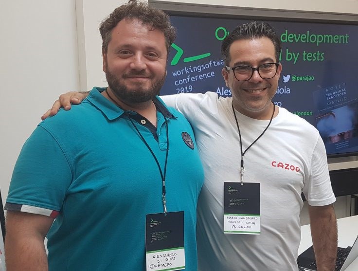 Marco and Alessandro in Milan at Working Software Conference